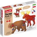 Quercetti Tecno Puzzle 3D medveď a los 0542