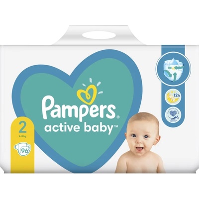 Pampers Active Baby Size 2 еднократни пелени 4-8 kg 96 бр