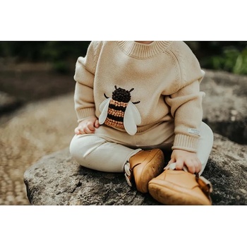 Donsje Детски памучен пуловер Donsje Valenthe Sweater Bee (4098401.98.128)