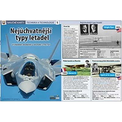 Naučné karty Nejúchvatnější typy letadel