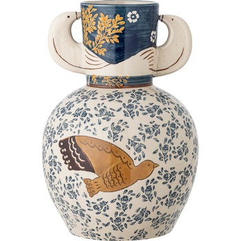 Bloomingville Ваза Hezha 23, 5 см бежово и синьо (82062694)