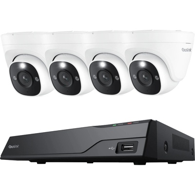 Reolink Комплект Reolink NVS8-8MD4 with 2TB HDD (8 PoE port) - 8 канален рекордер + 4 куполни IP камери (NVS8-8MD4 with 2TB HDD(8 PoE p)