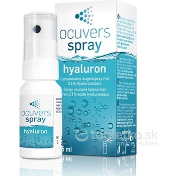 Ocuvers spray hya očné kvapky v spreji lipozómy a hyaluronát sodný 15 ml