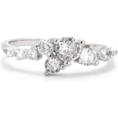 Rafity Stříbrný prsten Crystal Flow se zirkony R0124 05