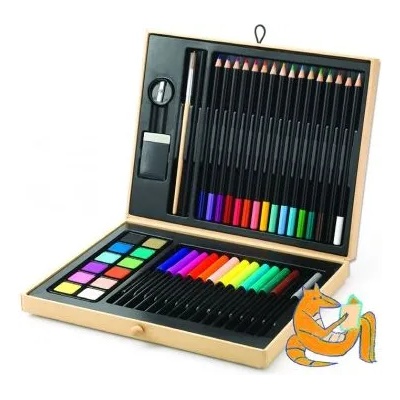 DJECO - Комплект за рисуване в куфарче - Цветна кутия (DJ08797)