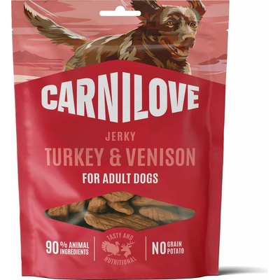 Carnilove Dog Jerky Krůta a divina 100 g