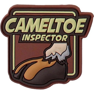 Gumová nášivka 101 Inc Cameltoe inspector - hnedá-farebná