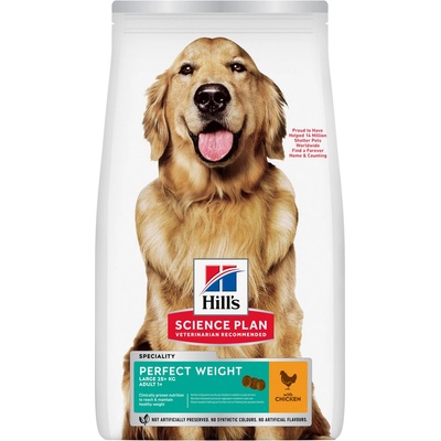 Hill's Science Plan Perfect Weight pre veľké dospelé psy s kuracím 12 kg