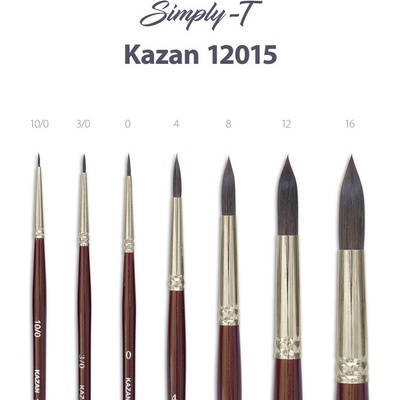 Štetec Simply-T Kazan 12015 - okrúhly, krátka rukoväť Veľkosť štetca: 10/0