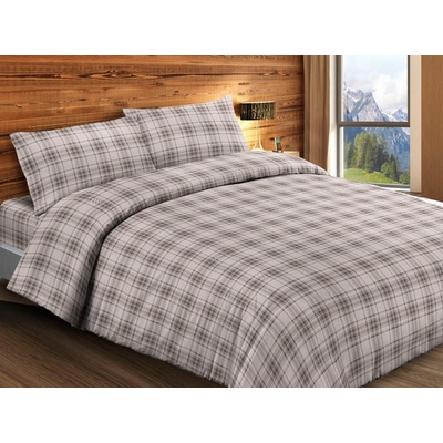 Gipetex Natural Dream Talianská obliečka bavlna Kilt Beige 200x220 2x70x90