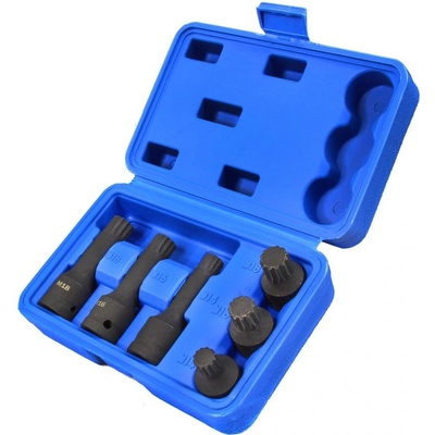 MAR-POL M66416 Hlavice rázové zástrčné 1/2" XZN M14, M16, M18, sada 6ks