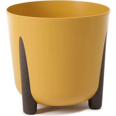 HowHomely plastový květináč MOSS ECO 25X26 CM HOŘČICOVÁ