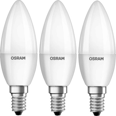 Osram žárovka LED VALUE CLB40 E14 4,9W/840 3balení BASECLB40 svíčka