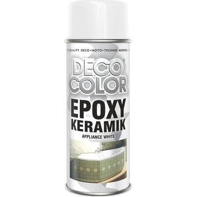 DecoColor Sprej EPOXY KERAMIK bílý, odstín RAL 9016, 400 ml – Hledejceny.cz