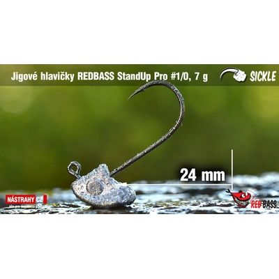 REDBASS Neváznoucí jigová hlava StandUp Pro Sickle vel.1 21 - 27mm 7g 5 ks