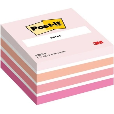 POST-IT Bloček kocka Post-it 76x76 ružová (MM202811)