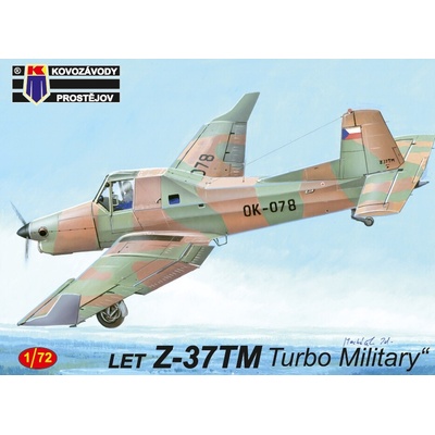 Kovozávody Prostějov Plastový model lietadlo KOVOZAVODY KPM0146 LET Z-37TM Turbo Military 1:72