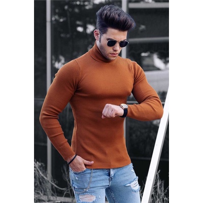 Madmext Мъжка блуза с поло яка 9414 - Джинджифил 289859 (289859_керемиден)