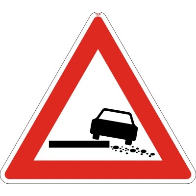 Dopravní Značka A28 velká Nezpevněná krajnice
