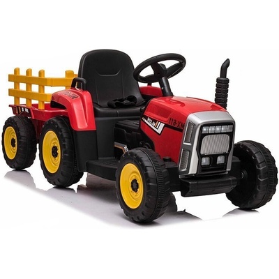 Tomido XMX611 Elektrický traktor akumulátorový s přívěsem červená