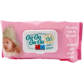 Gu-Gu Ga-Ga Мокри кърпи Gu-Gu Ga-Ga 130 бр. - Розов