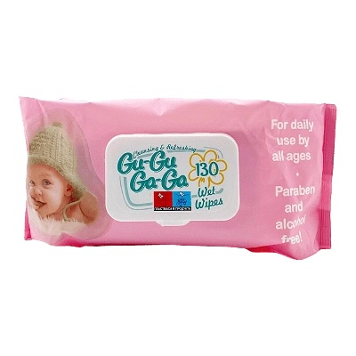 Gu-Gu Ga-Ga Мокри кърпи Gu-Gu Ga-Ga 130 бр. - Розов