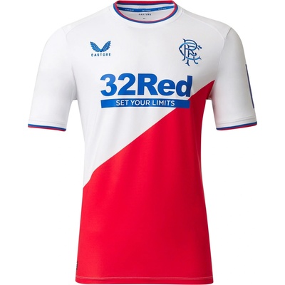 Castore Мъжка футболна фланелка Castore Rangers FC Away Shirt 2022 2023 Mens - White/Red