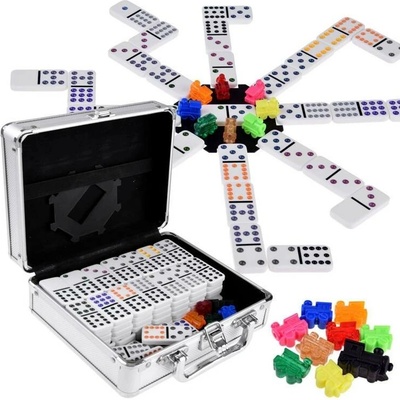 Domino Mexican Train v kovovém kufříku