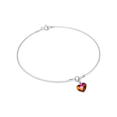 Nubis stříbrný se srdíčkem Crystals from Swarovski Astral Pink NB-0206-ASP