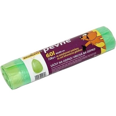 Sáček KOŠ ZATAHOVACÍ - 60 l zelený HDPE po 10 ks – Zboží Dáma