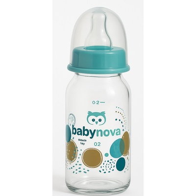 Baby Nova kojenecká skleněná láhev se standardním hrdlem zelená 120 ml