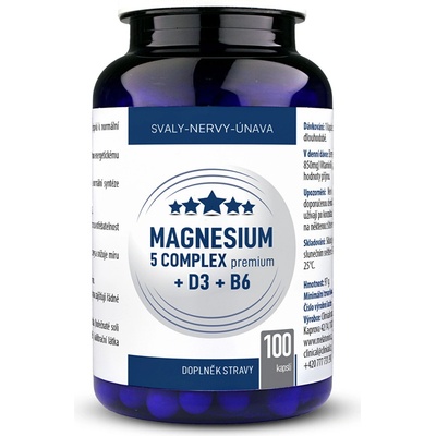 Clinical Nutricosmetics Magnesium 5 Complex Premium + D3 + B6 100 kapsúl