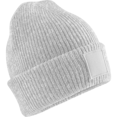 Beechfield Čepice s nášivkou B 336B dětská COT53336Baaa99-cloud grey Šedá cloud