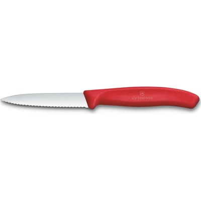 Victorinox 6.7631.C1 univerzálny kuchynský nôž, 8 cm, zúbkovaná špicatá čepeľ, červený