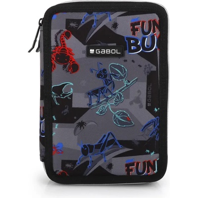 Gabol Ученически несесер Gabol Bugs с два ципа, за момчета, твърд