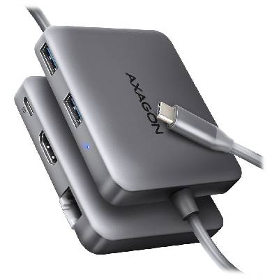 AXAGON HMC-5HL Dokovací stanice, USB-C, kompatibilní s Thunderbolt 4, 1× HDMI, 2× USB 3.0, 1× USB-C, RJ-45, Power Delivery 100W HMC-5HL