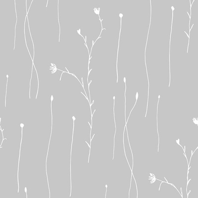 Hladký šifón/ silky botanica šedá