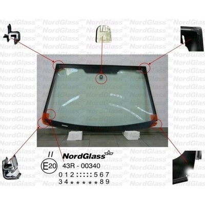 NordGlass Čelní sklo - zelené ASNG 3563AGSVW