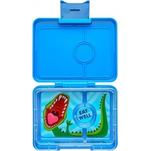 Yumbox Snack nepropustný svačinový box 3 sekce Surf Blue Dinosaur