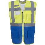 Yoko HI-VIS HVW820 / Мрежеста предпазна жилетка - HV жълто/кралско синьо XL (79W820zw904)