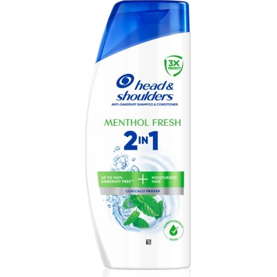 Head & Shoulders Menthol Fresh 2in1 шампоан и балсам 2 в1 против пърхот 400ml