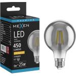 Mexen Vintis Крушка с нажежаваща нишка LED E27, G80, 6W, Топла - 2200K, 450 lm, пушек (L155-E27-0622-70)