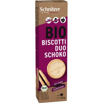 Schnitzer Sušenky s kakaovou náplní bezlepkové BIO 130 g
