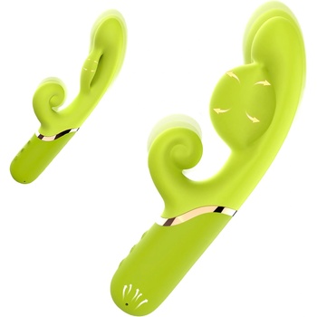 SuperLove Inflatable G-Spot Rabbit Vibrator Lime