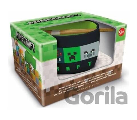 Minecraft ramen miska + paličky, darčekový set