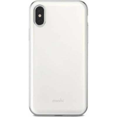 Moshi iGlaze - хибриден удароустойчив кейс за iPhone XS, iPhone X (бял)