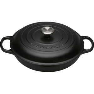 Le Creuset Съд за готвене Gourmet Signature нисък 30 см черен (21180300000430)