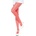 Leg Avenue Nylon Stripe Tights 7100 White-Red S/M/L