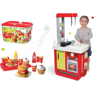 Smoby kuchyňka Cherry Special a Écoiffier hamburgry 100% Chef 310810-7
