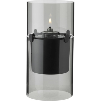 Stelton Olejová lampa LUCIE 17,5 cm, dymová, sklo